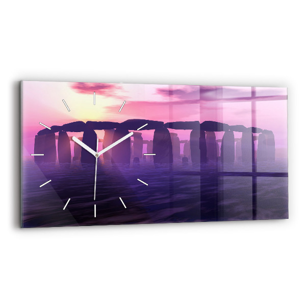 Horizontale Uhr Sonnenuntergang bei Stonehenge