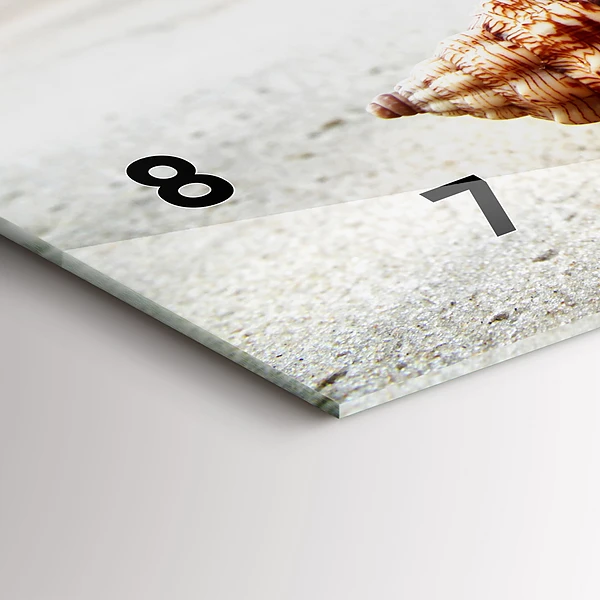 Horizontale Uhr mit motiv Muschel am Strand