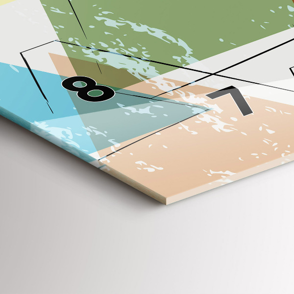 Horizontale Uhr mit motiv Dreiecke geometrisches Muster