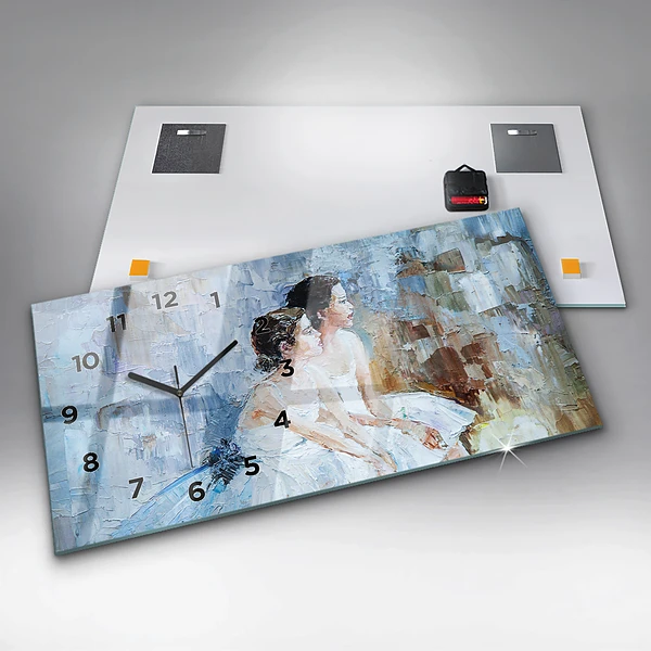Horizontale Uhr mit motiv Junge Ballerinas