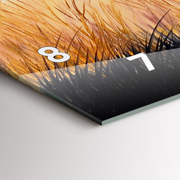 Horizontale Uhr mit motiv Kraniche bei Sonnenuntergang