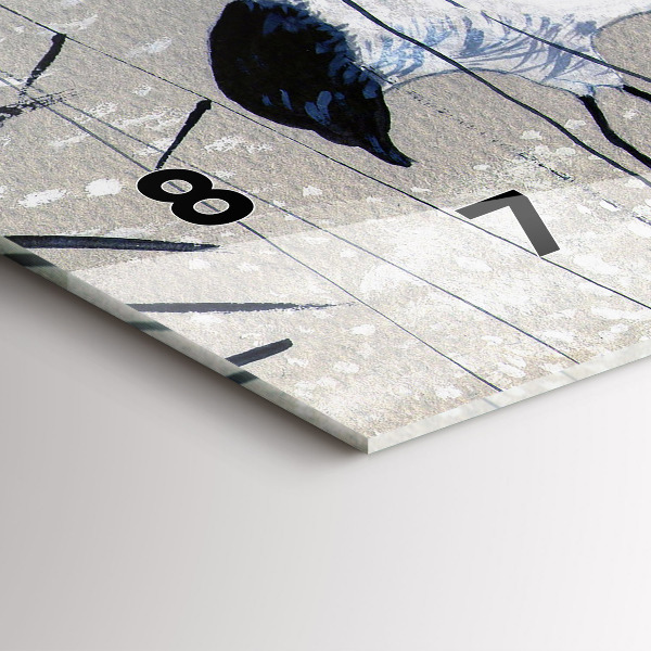 Horizontale Uhr Kraniche im Schilf