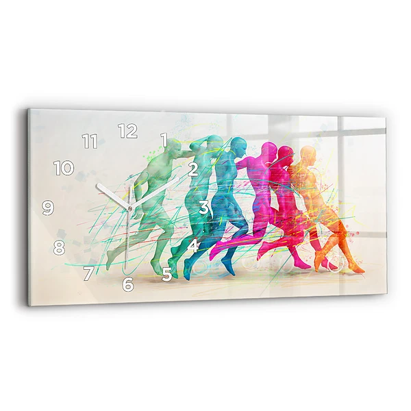Horizontale Uhr Bunte Menschen