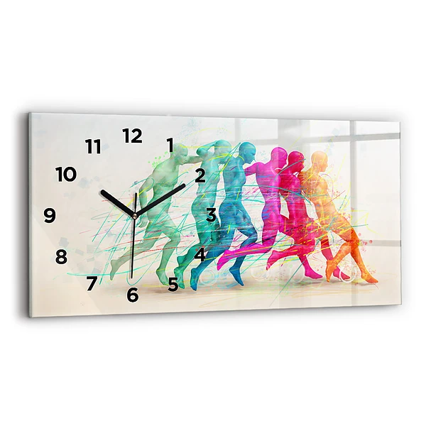 Horizontale Uhr Bunte Menschen