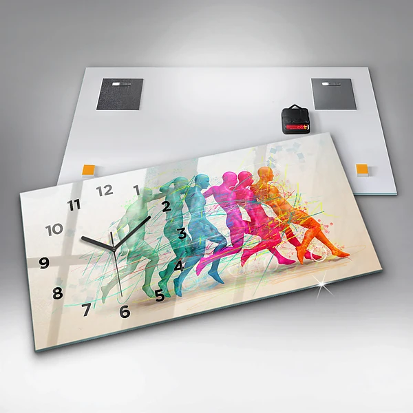 Horizontale Uhr Bunte Menschen