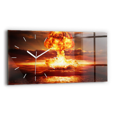 Horizontale Uhr Atombombenexplosion