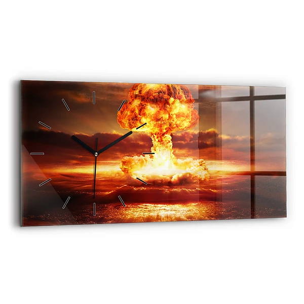 Horizontale Uhr Atombombenexplosion