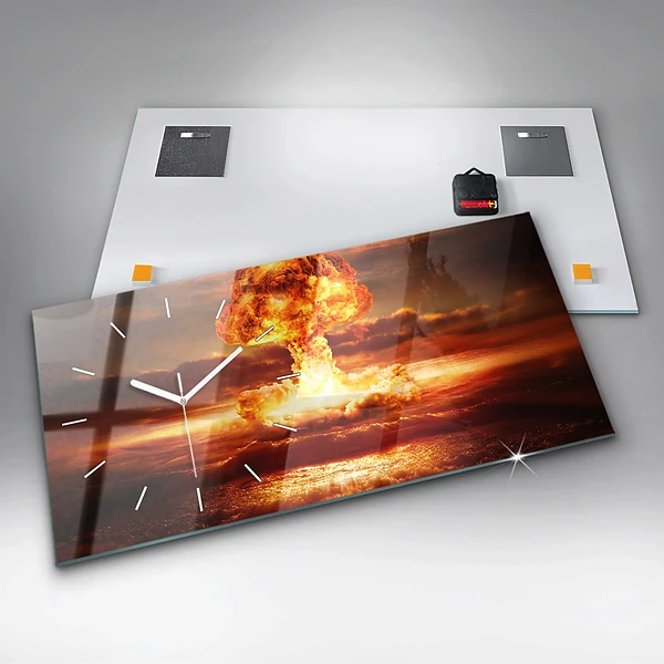 Horizontale Uhr Atombombenexplosion