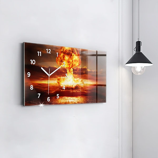 Horizontale Uhr Atombombenexplosion