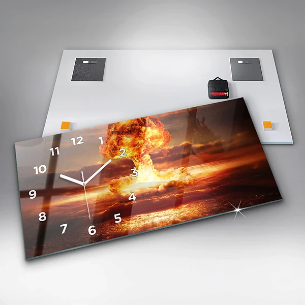 Horizontale Uhr Atombombenexplosion