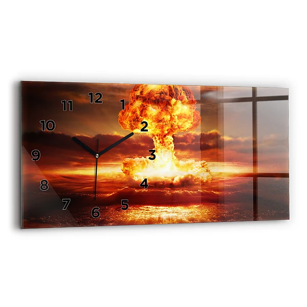 Horizontale Uhr Atombombenexplosion