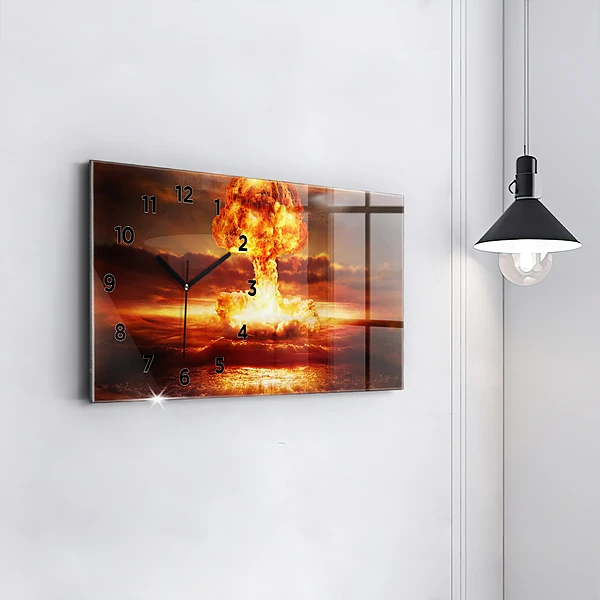 Horizontale Uhr Atombombenexplosion