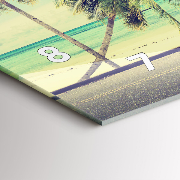 Horizontale Uhr mit motiv Auto mit Surfbrett