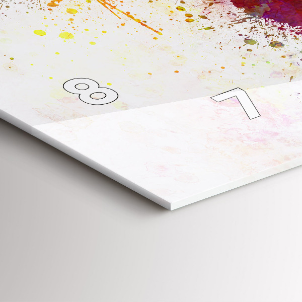 Horizontale Uhr Aquarellierte Weltkarte