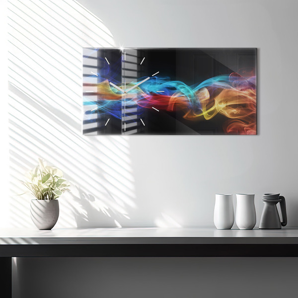 Horizontale Uhr mit motiv Abstrakte farbige Linien