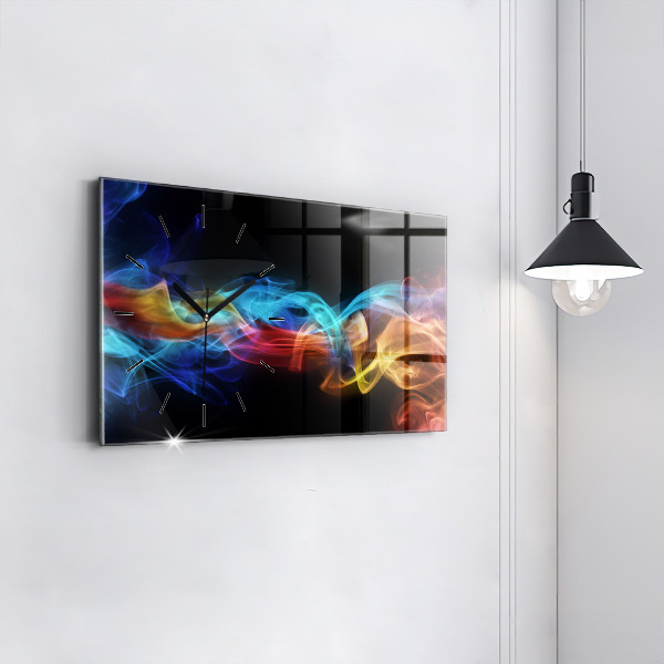 Horizontale Uhr mit motiv Abstrakte farbige Linien