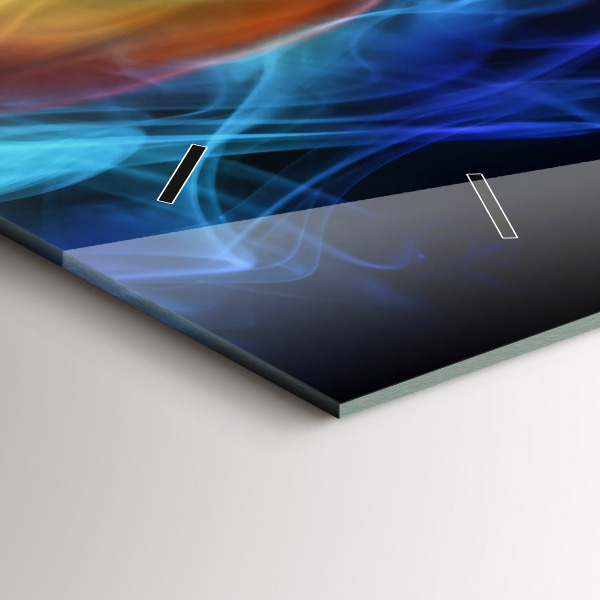 Horizontale Uhr mit motiv Abstrakte farbige Linien