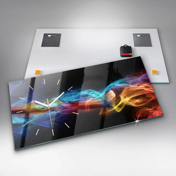 Horizontale Uhr mit motiv Abstrakte farbige Linien