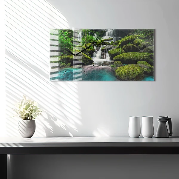 Horizontale Uhr mit motiv Wasserfall Thailand