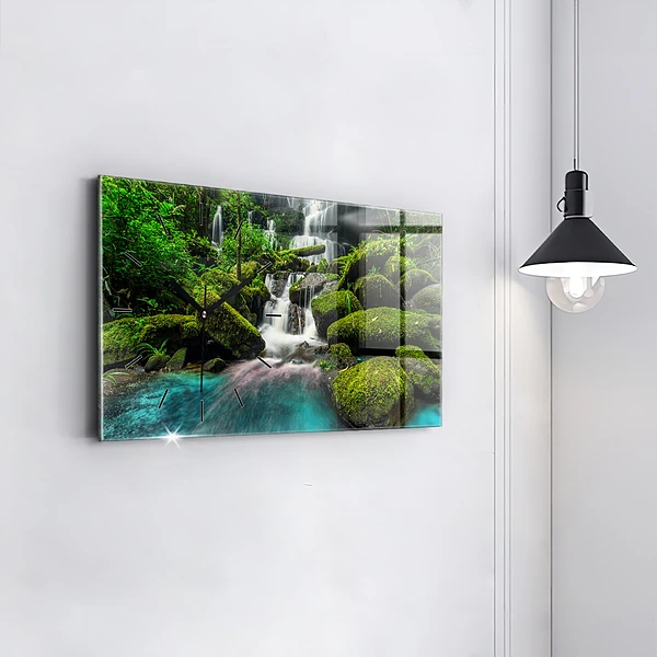 Horizontale Uhr mit motiv Wasserfall Thailand