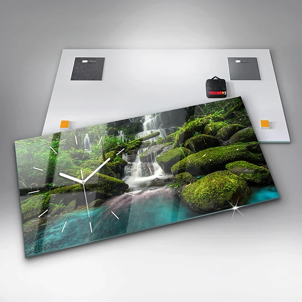 Horizontale Uhr mit motiv Wasserfall Thailand