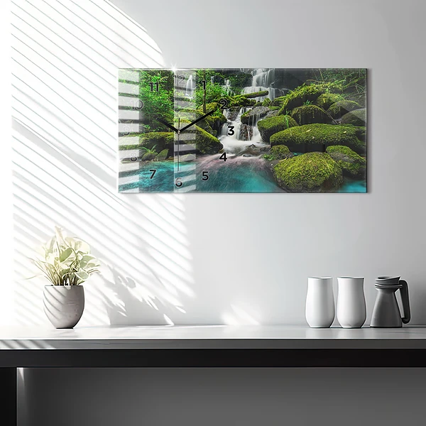 Horizontale Uhr mit motiv Wasserfall Thailand