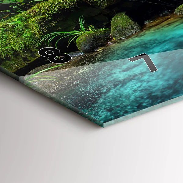 Horizontale Uhr mit motiv Wasserfall Thailand