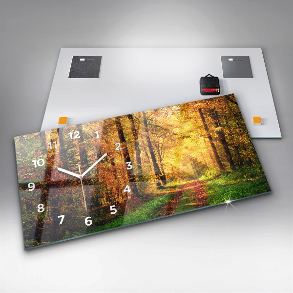 Horizontale Uhr Herbstliche Waldlandschaft
