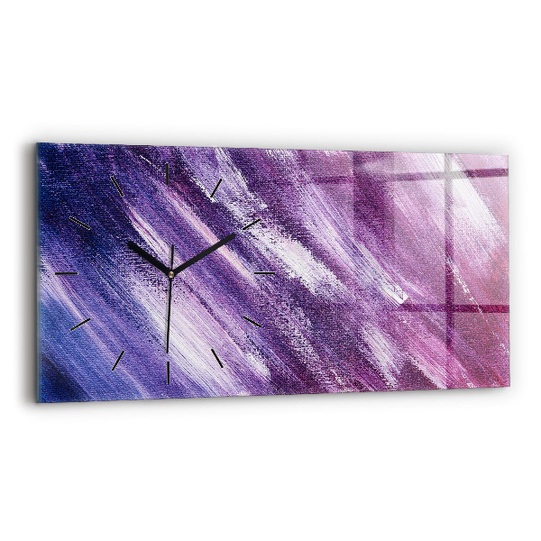 Horizontale Uhr mit motiv Acrylfarbe Textur
