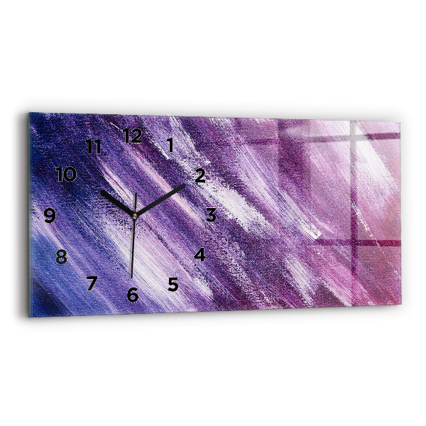 Horizontale Uhr mit motiv Acrylfarbe Textur