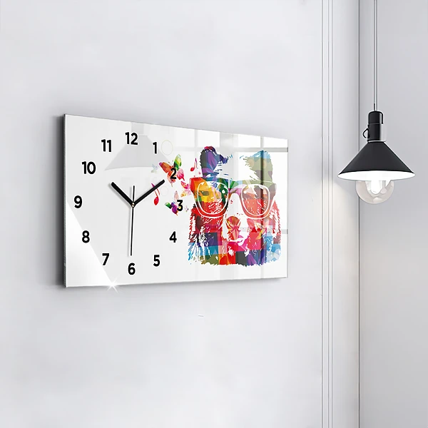 Horizontale Uhr mit motiv Bärenkopf