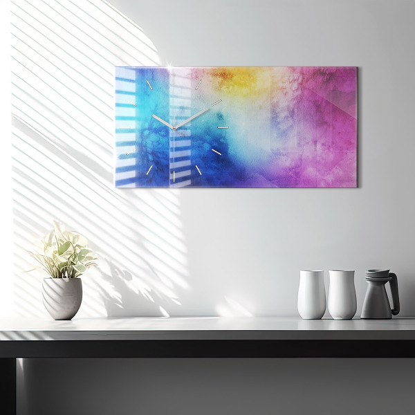 Horizontale Uhr mit motiv Bunte Flecken