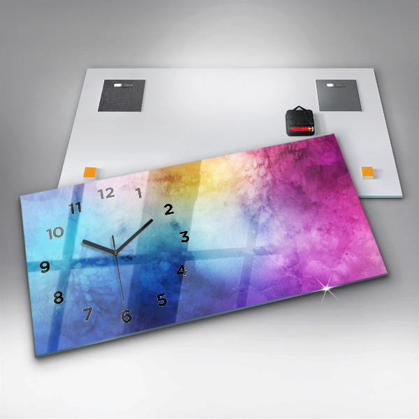 Horizontale Uhr mit motiv Bunte Flecken