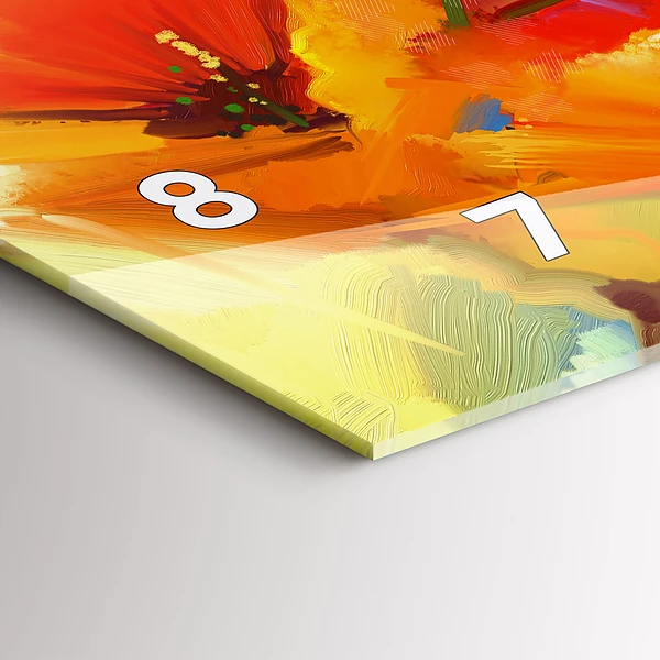 Horizontale Uhr Bunte Mohnblumen