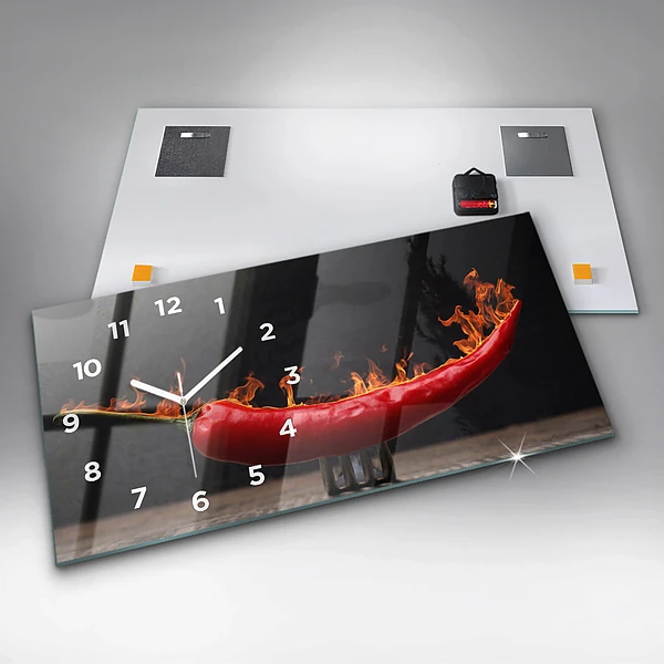 Horizontale Uhr Peperoni-Schote