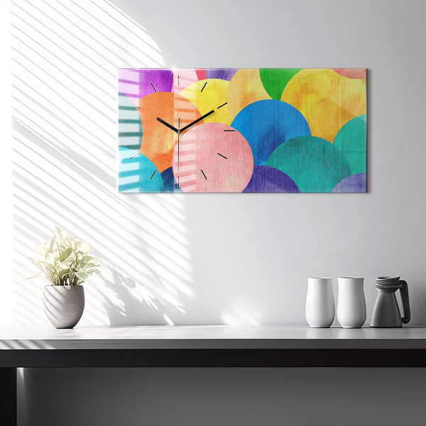 Horizontale Uhr mit motiv Abstrakte Kreise