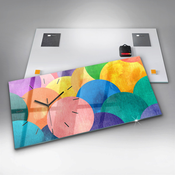 Horizontale Uhr mit motiv Abstrakte Kreise