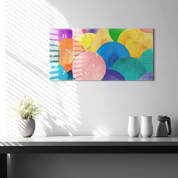 Horizontale Uhr mit motiv Abstrakte Kreise