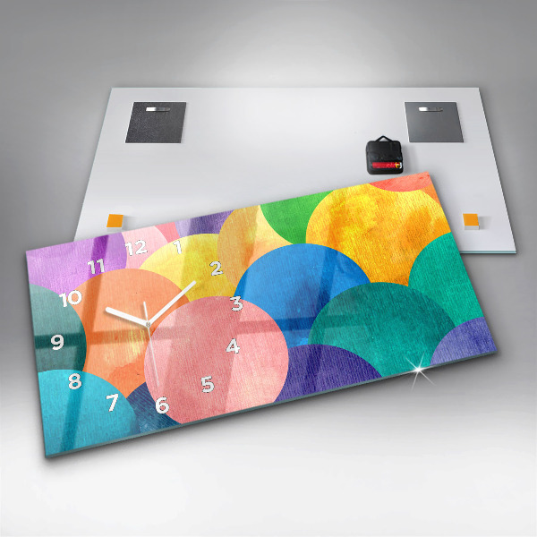 Horizontale Uhr mit motiv Abstrakte Kreise
