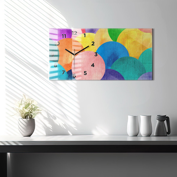 Horizontale Uhr mit motiv Abstrakte Kreise