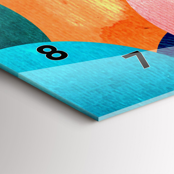 Horizontale Uhr mit motiv Abstrakte Kreise