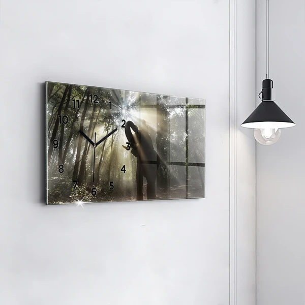 Horizontale Uhr Elefant im Dschungel