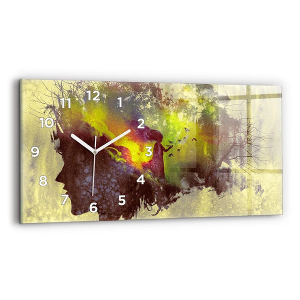 Horizontale Uhr mit motiv Frau im Wald
