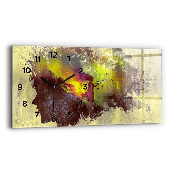 Horizontale Uhr mit motiv Frau im Wald