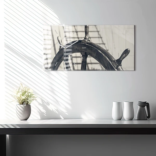Horizontale Uhr mit motiv Antikes Schiff