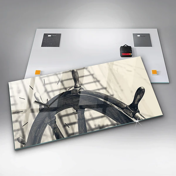 Horizontale Uhr mit motiv Antikes Schiff