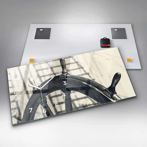 Horizontale Uhr mit motiv Antikes Schiff