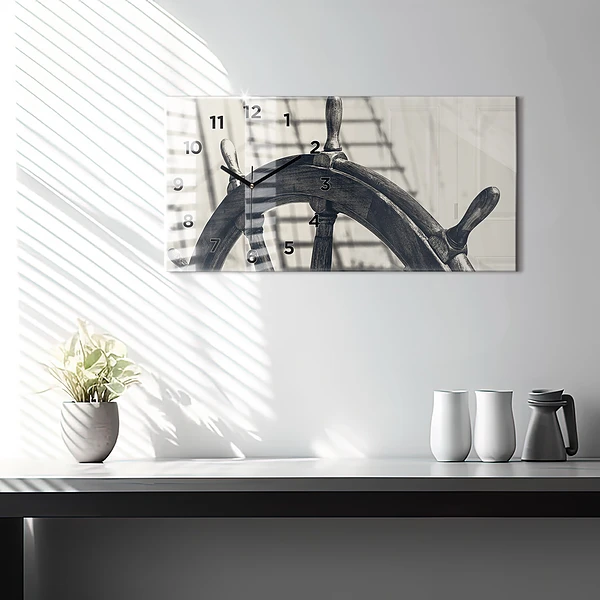 Horizontale Uhr mit motiv Antikes Schiff