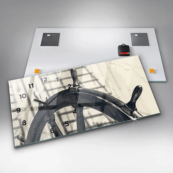 Horizontale Uhr mit motiv Antikes Schiff