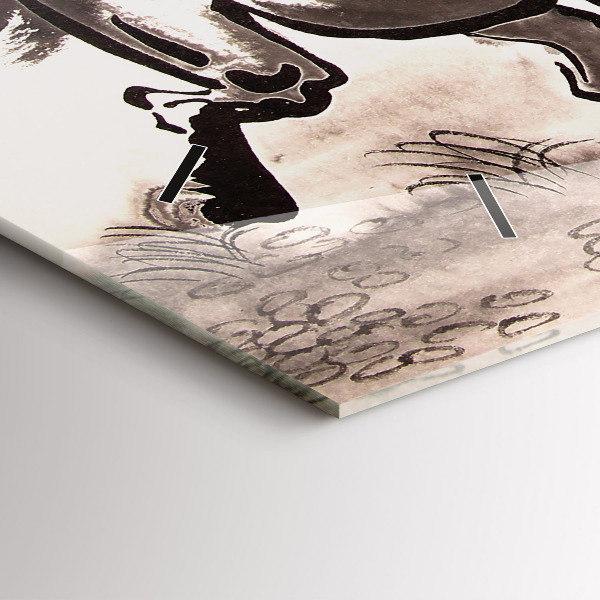 Horizontale Uhr Galoppierende Pferde